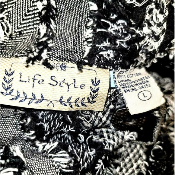 Life Style Strip Rough Edge Jacket - Size L - Picture 7 of 9